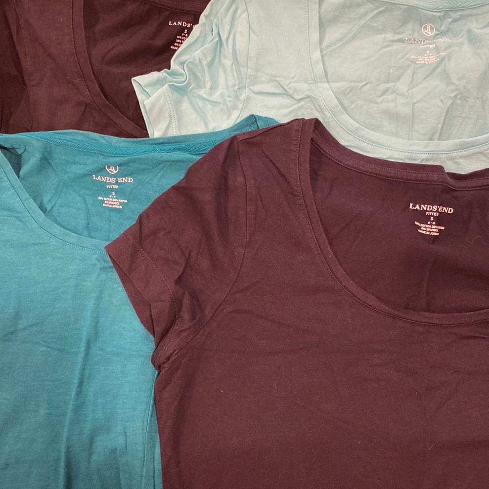 Land’s End Scoop Neck Fitted Tees
